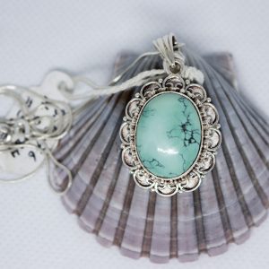 Blue turquoise pendant