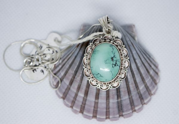 Blue turquoise pendant