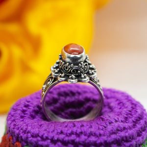 Coral ring for perfect woman