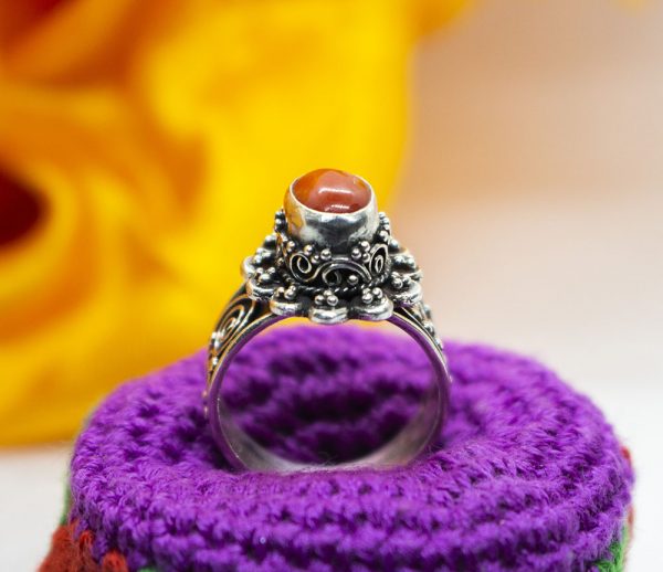 Coral ring for perfect woman